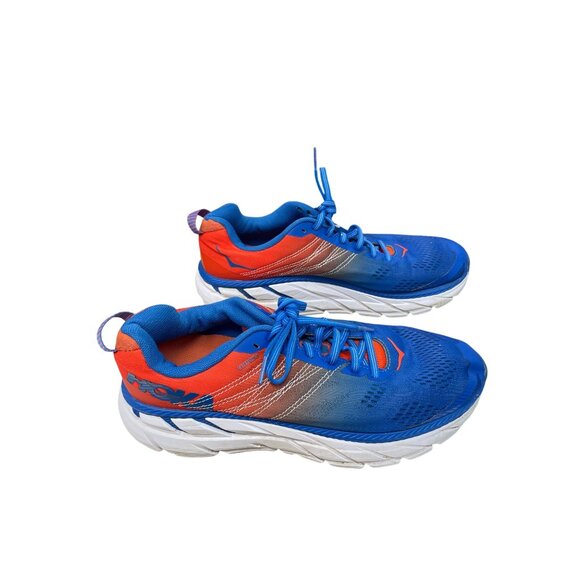 Hoka Clifton 6 Mens Blue Orange Mens Running Sneakers Size 9.5 SKU 9460 - Picture 3 of 16